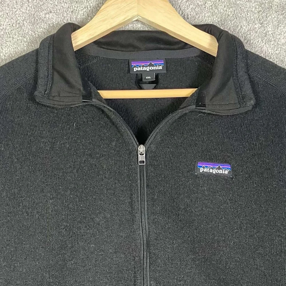 Patagonia Better Sweater Jacket Mens XXL Black Full Zip Fleece Outdoors Hiking